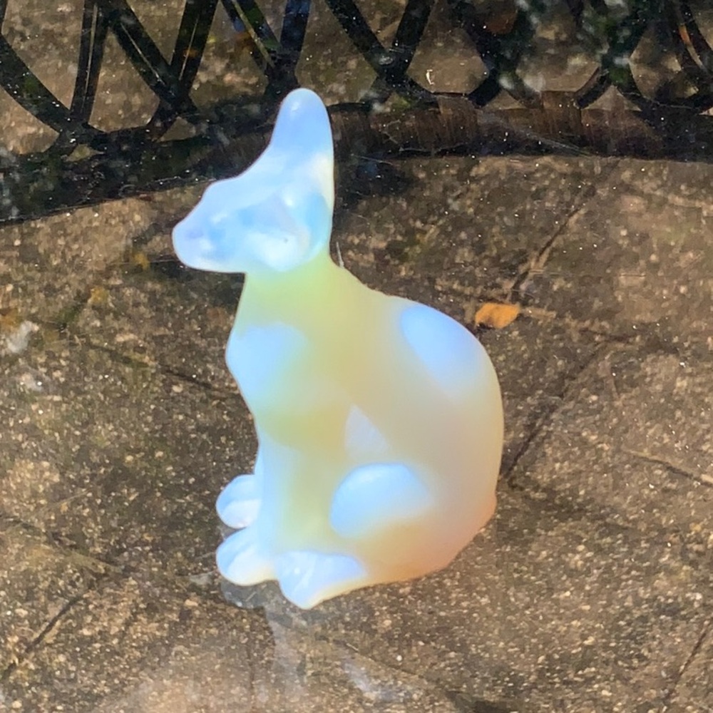 OPALITE HAND CARVED SPHINX
